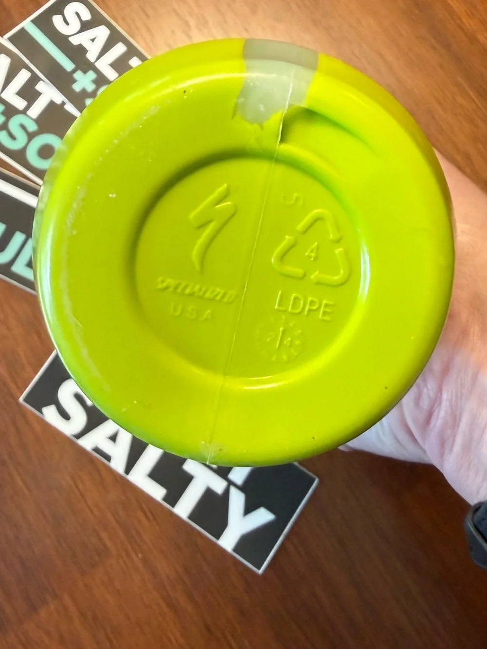 LMNT Lime Green Water Bottle